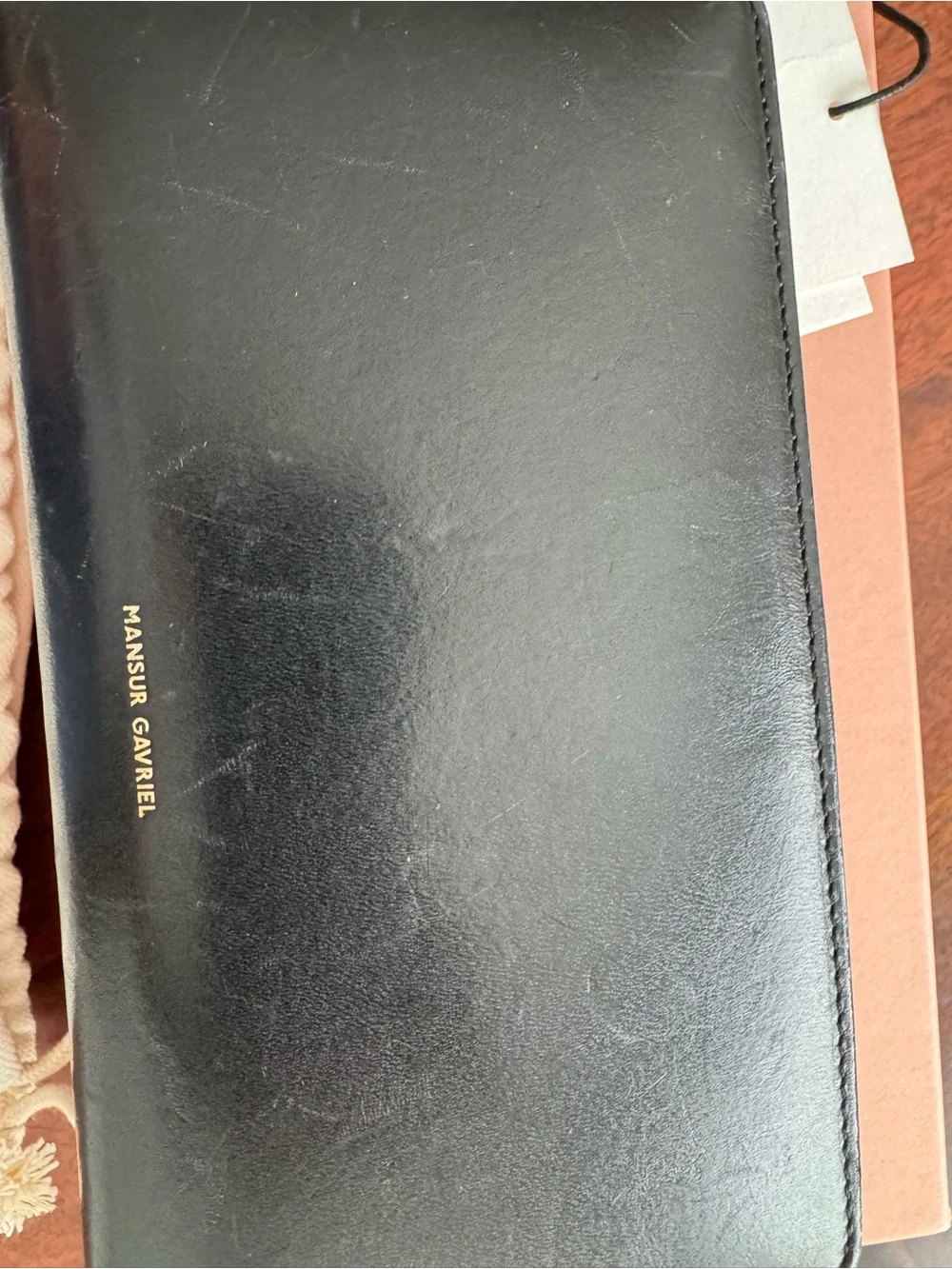 Mansur Gavriel Black Leather Continental Wallet
